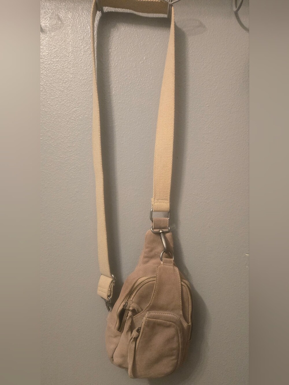 Free People Neutral Beige Crossbody Sling Bag - Picture 2 of 10